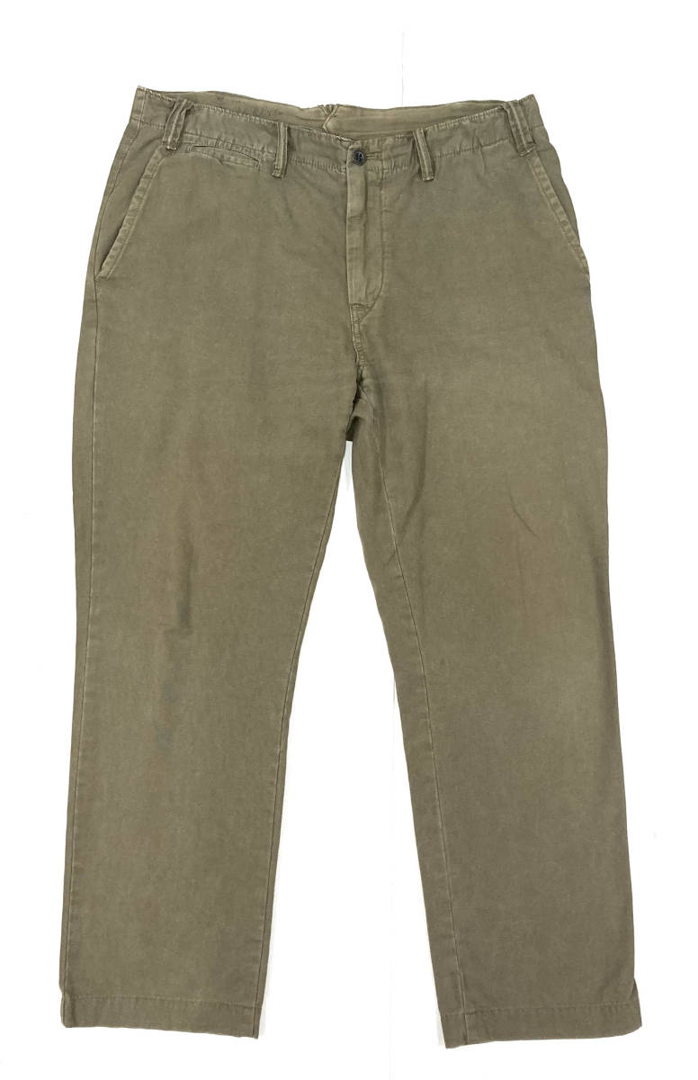 Ralph Lauren ラルフローレン チノパンツ W36 ビンテージ加工 緑 カーキ拍卖