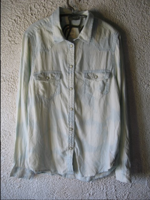 n1173 アメリカンイーグル AMERICAN EAGLE レディース 長袖 レーヨン 100% タイダイ ウエスタン シャツ 人気 送料格安拍卖