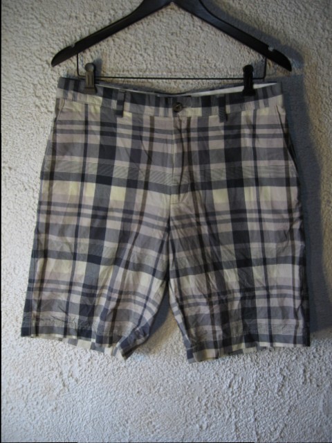 n990 バナナリパブリック BANANA REPUBLIC 涼しげ 薄手 チェック ハーフ パンツ 人気 送料格安拍卖