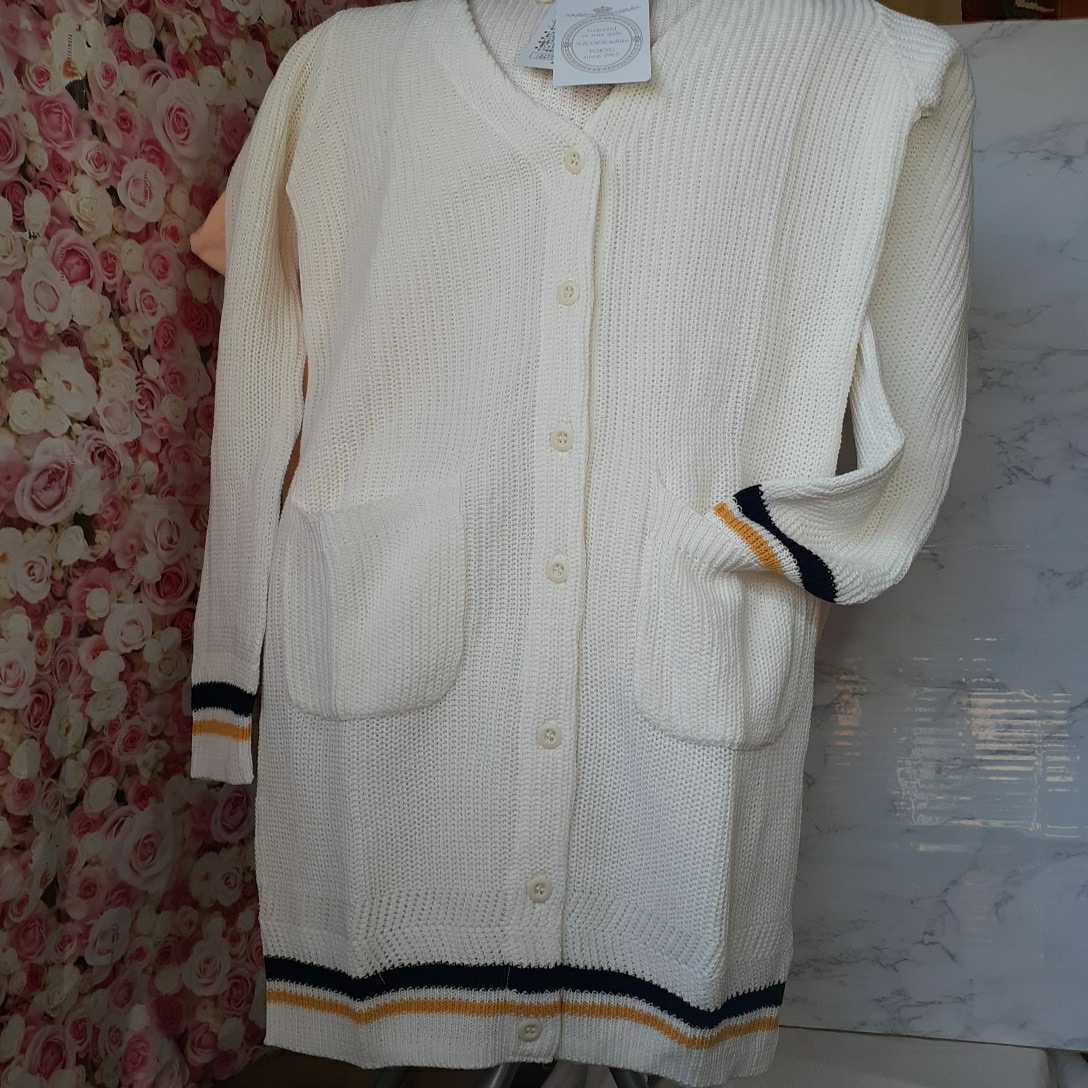 Y 8/5 ニコル ロングカーディガン ホワイト 新品未使用拍卖