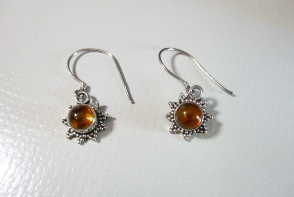 ∞ ヴィンテージ 琥珀 SILVER925 ピアス 刻印あり ∞ アンバー拍卖