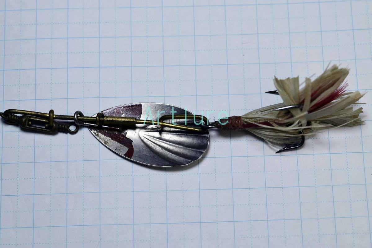 G.M.SKINNER,VINTAGE SPINNER,1874年頃、CRYTON,NEWYORK,USA, PATENT,USA,CANADA1874 SIZE 4 蒐集家向け 超希少歴史的釣り具拍卖