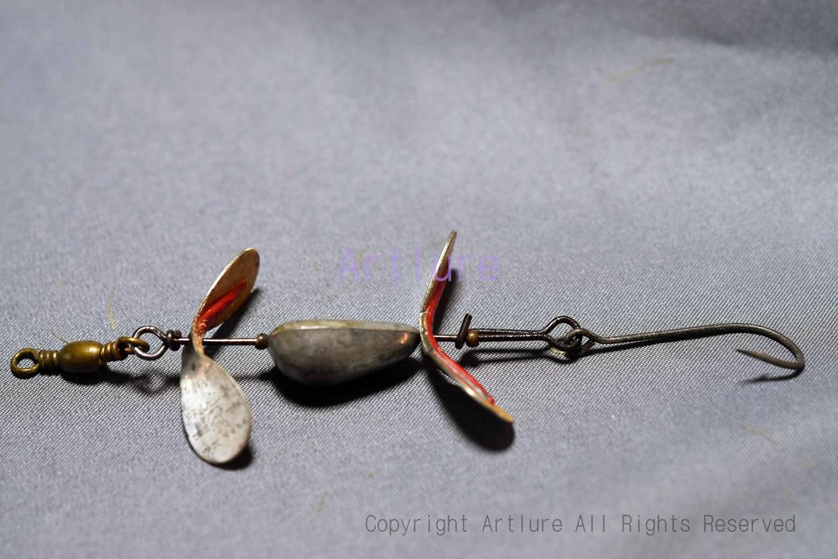 TAMDEM SPINNER,1880年後期,PFLUGER, USA,VINTAGE SPINNER,RARE REAL OLD,NAME ON BODY,5CM BODY,(#5374-16)拍卖