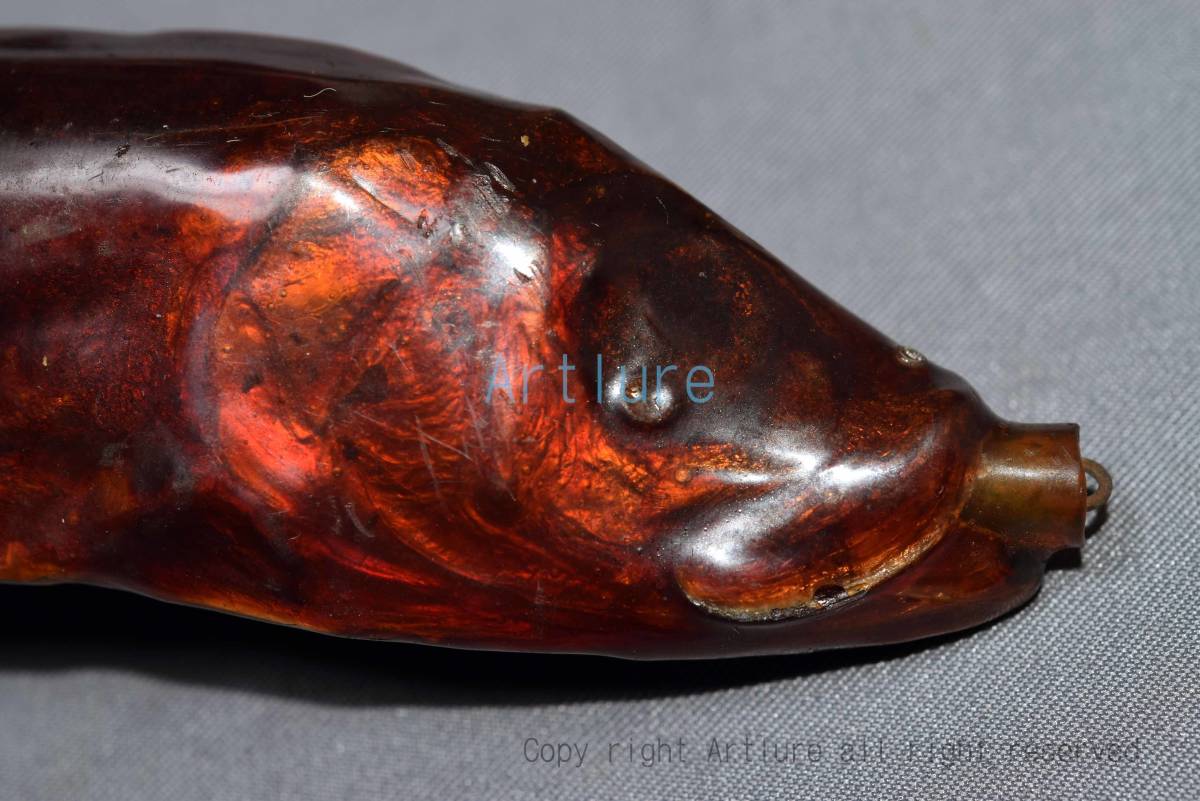 超希少、面白珍品、vintage minnow lure,本物の魚をコーテングしてルアーにしています、4801-178 usa the actual lure co,NY拍卖