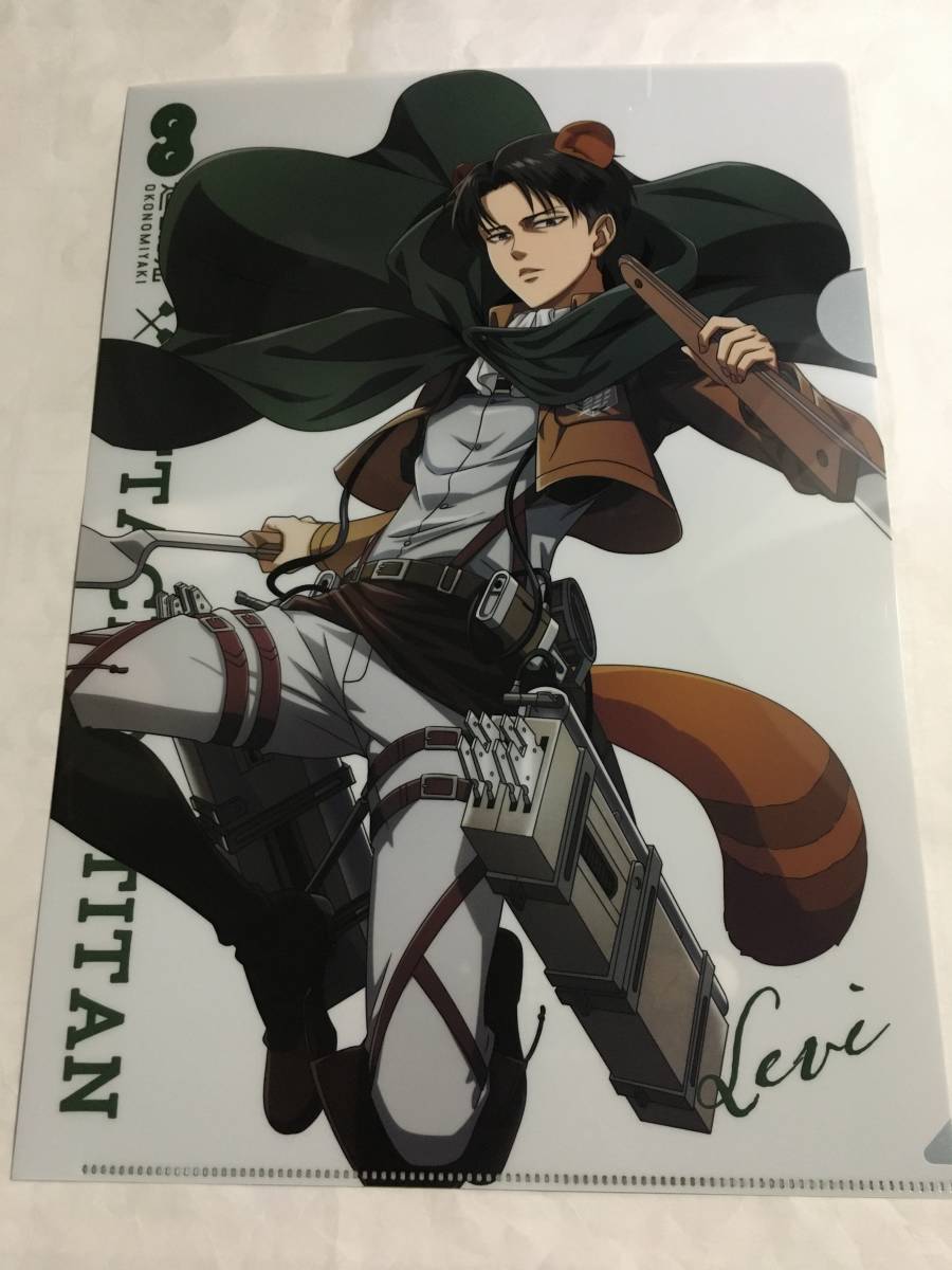 進撃の巨人 道とん堀 クリアファイル 非売品 リヴァイ 2枚あり拍卖
