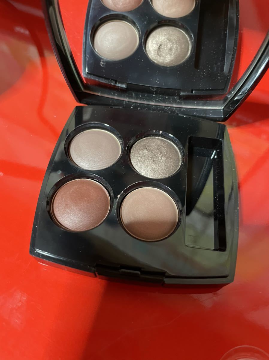 CHANEL アイシャドウ シャネル レ キャトル オンブル 328ブラーリー モーブ 新品同様美品 マット ブラウン レッド拍卖