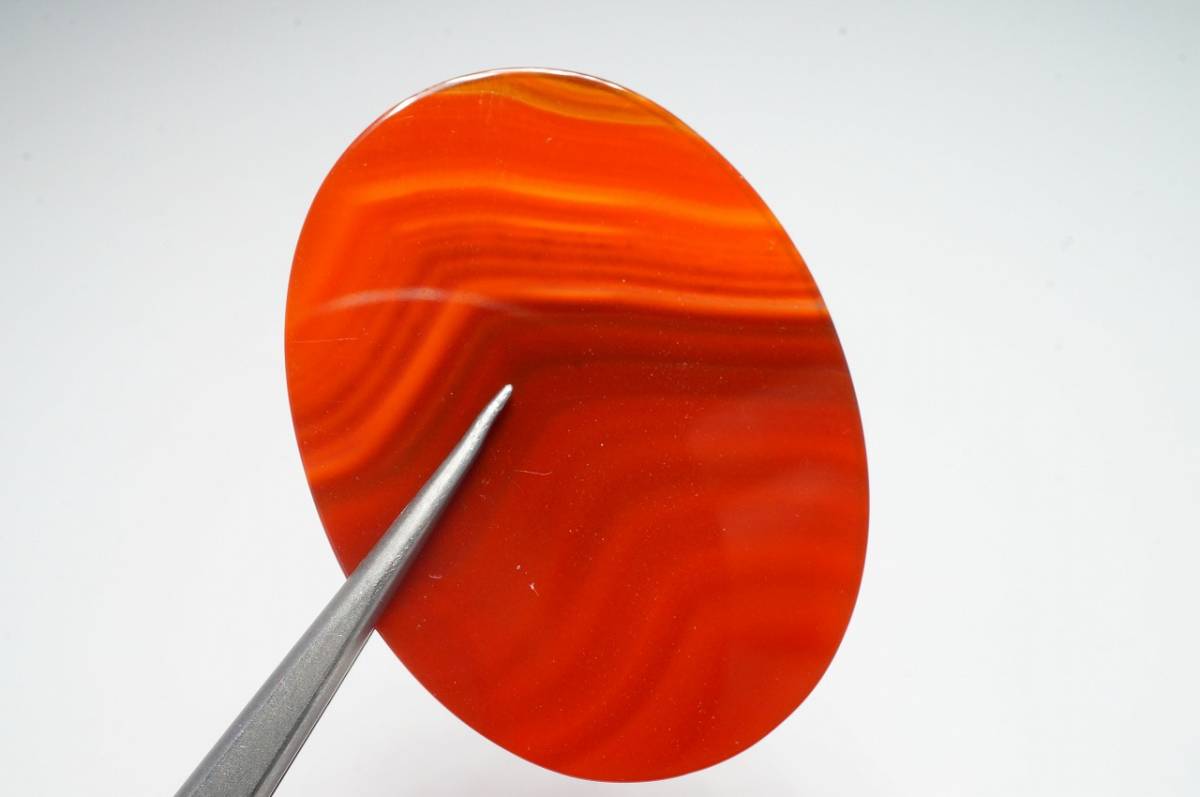 希少30年前の未使用在庫!上質天然瑪瑙・めのう・メノウルース特大38.7ct色合いが美しい!拍卖