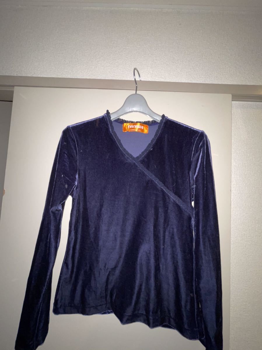 【わけあり】NANASHI AS KNOW AS ベロア カットソー 日本製拍卖