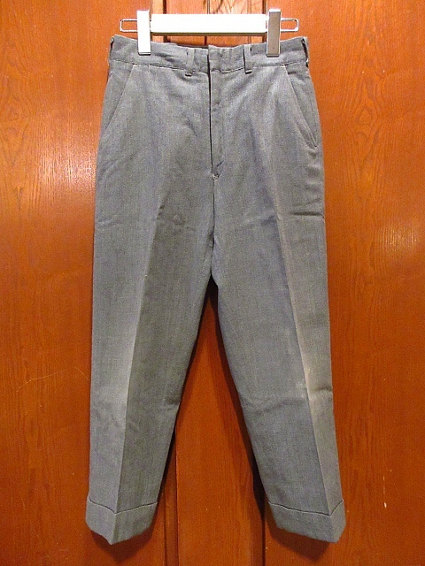 ビンテージ50's●キッズノータックウールスラックスグレーW62cm●210203s8-k-pnt-ot 1950sストレートパンツ子供服ロカビリー拍卖