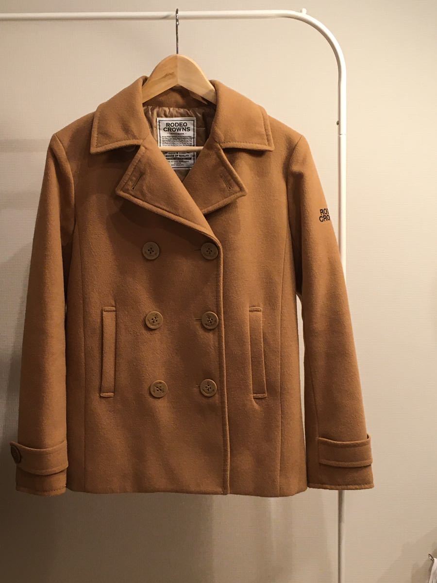 RODEO CROWNS 中綿入りメルトンPコート Mサイズ キャメル色 ロデオクラウンズ ピーコート拍卖