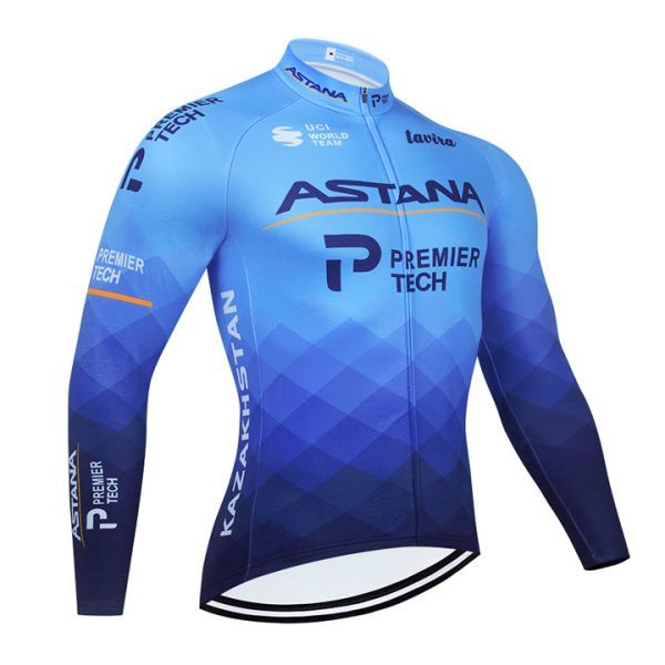 新品 長袖 サイクルジャージ No89 Lサイズ カザフスタン フルジップ ウェア メンズ ロング サイクリング スポーツ ロードバイク MTB拍卖