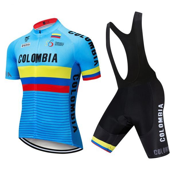 新品 サイクルジャージ 上下セット No100 Mサイズ コロンビア フルジップ ウェア 半袖 メンズ サイクリング MTB 自転車 ロードバイク拍卖