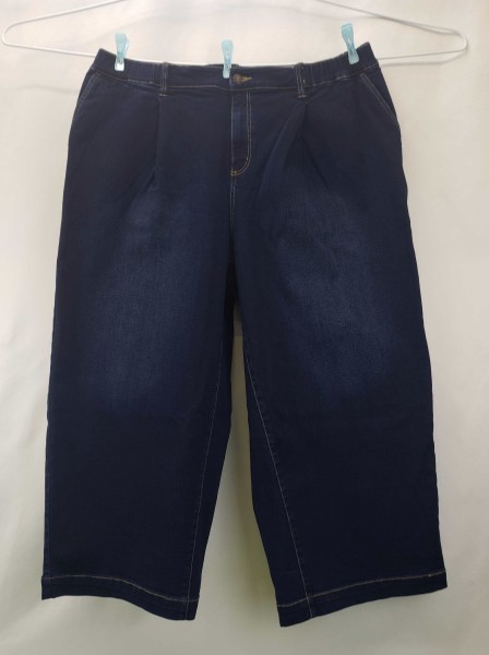 ap0162 ◇ 新品 ▲ パンツ 6L ネイビー 9分丈 薄手 デニム シンプル 夏 股ずれ防止 ゆったり ビッグサイズ ストレッチ カジュアル 快適拍卖