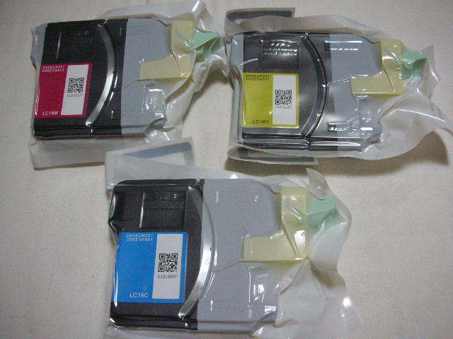 ★新品 BROTHER ブラザー 純正 インクカートリッジ LC16M マゼンタ LC16C シアン LC16Y イエロー 3個セット★拍卖