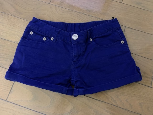 カラー ショートパンツ ジーンズ ウエスト61 ブルー拍卖
