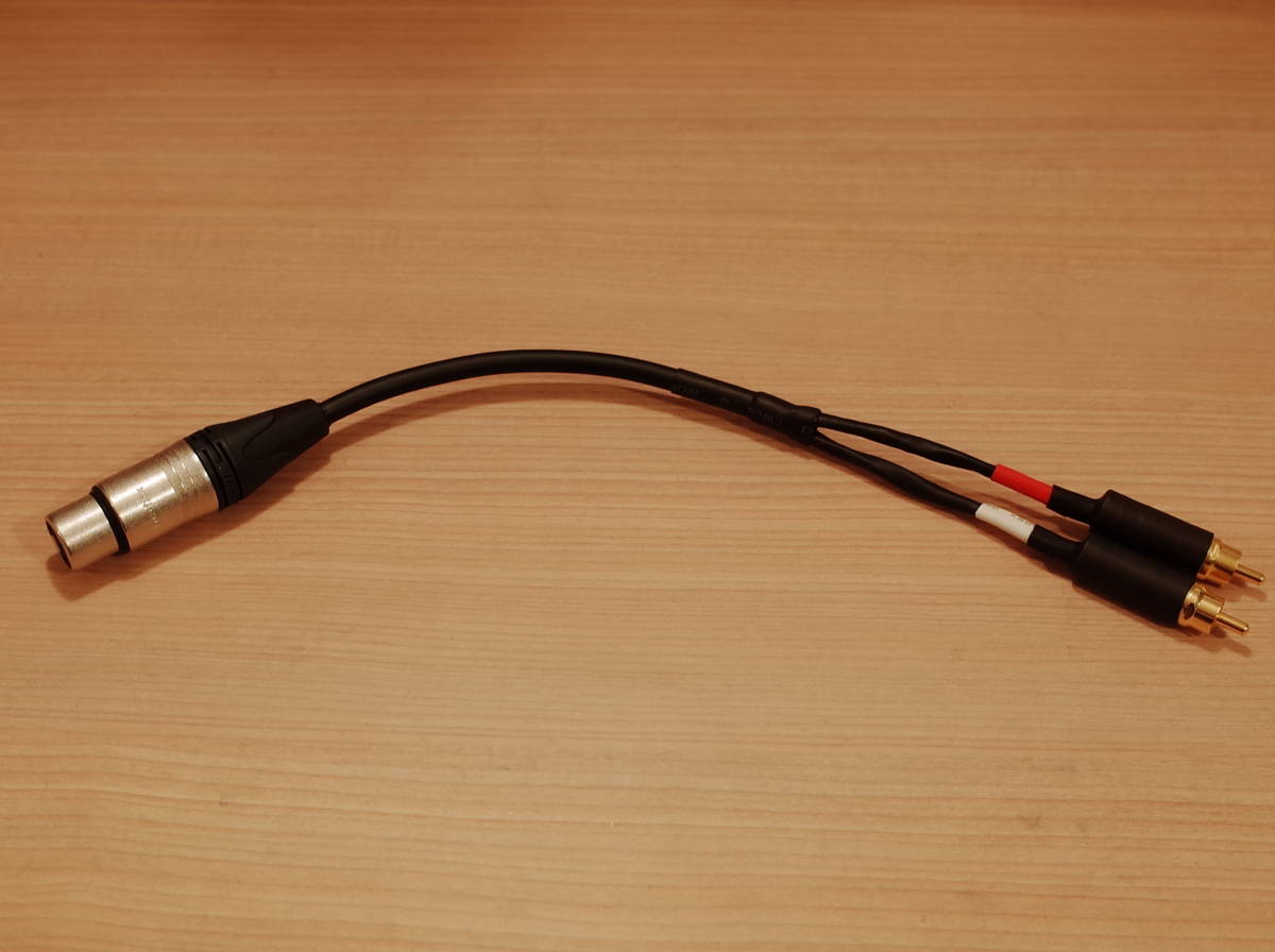 ★ 1XLRメス-2RCAオス 30cm 分配Yケーブル MOGAMI 2534 金メッキ NYS352AG NC3FXX スプリッターケーブル ★拍卖