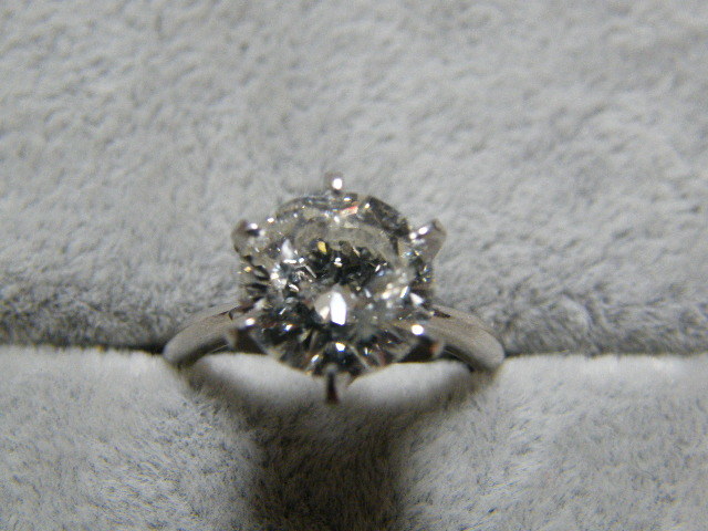 28.ダイヤモンド 3.007ct pt900 リング 指輪 10号 拍卖