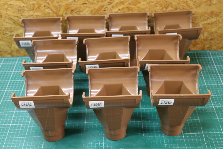 三菱雨どい ラッパ100 CHチョコ 100x60x55 10個セット 即決価格拍卖