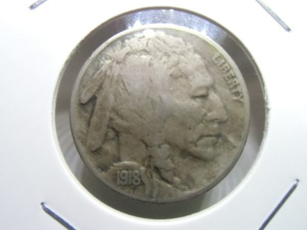 アメリカ バッファロー 5セント硬貨 特年 1918年S 拍卖