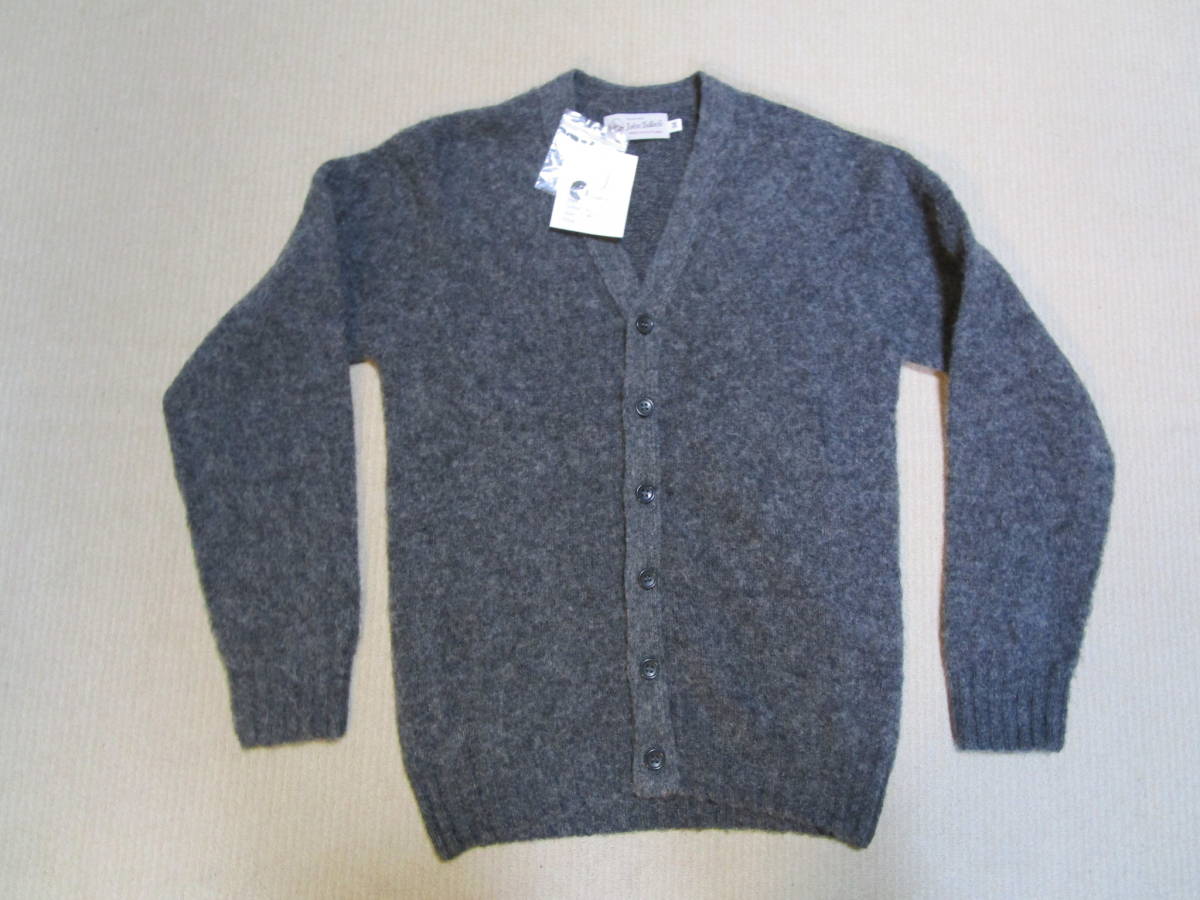 スコットランド製!新品即決!JOHN TULLOCH ジョンタロック レディス 起毛加工 シャギードッグ ウールニット カーディガン グレー系 size 34 拍卖