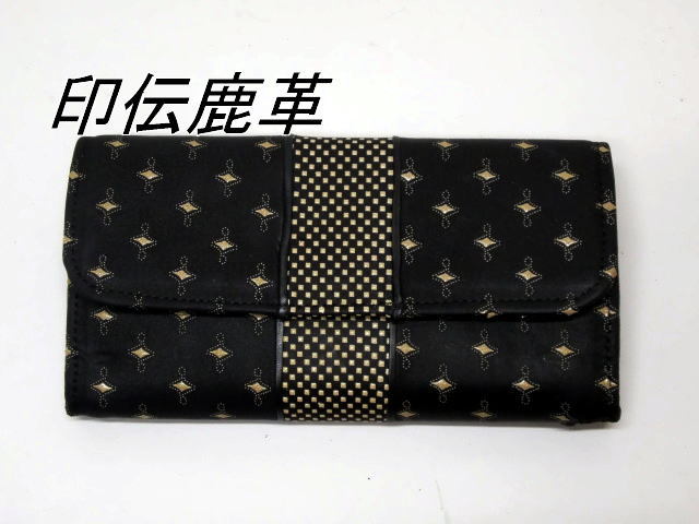 限定一点品 送料無料 468-4印伝鹿革の長財布拍卖