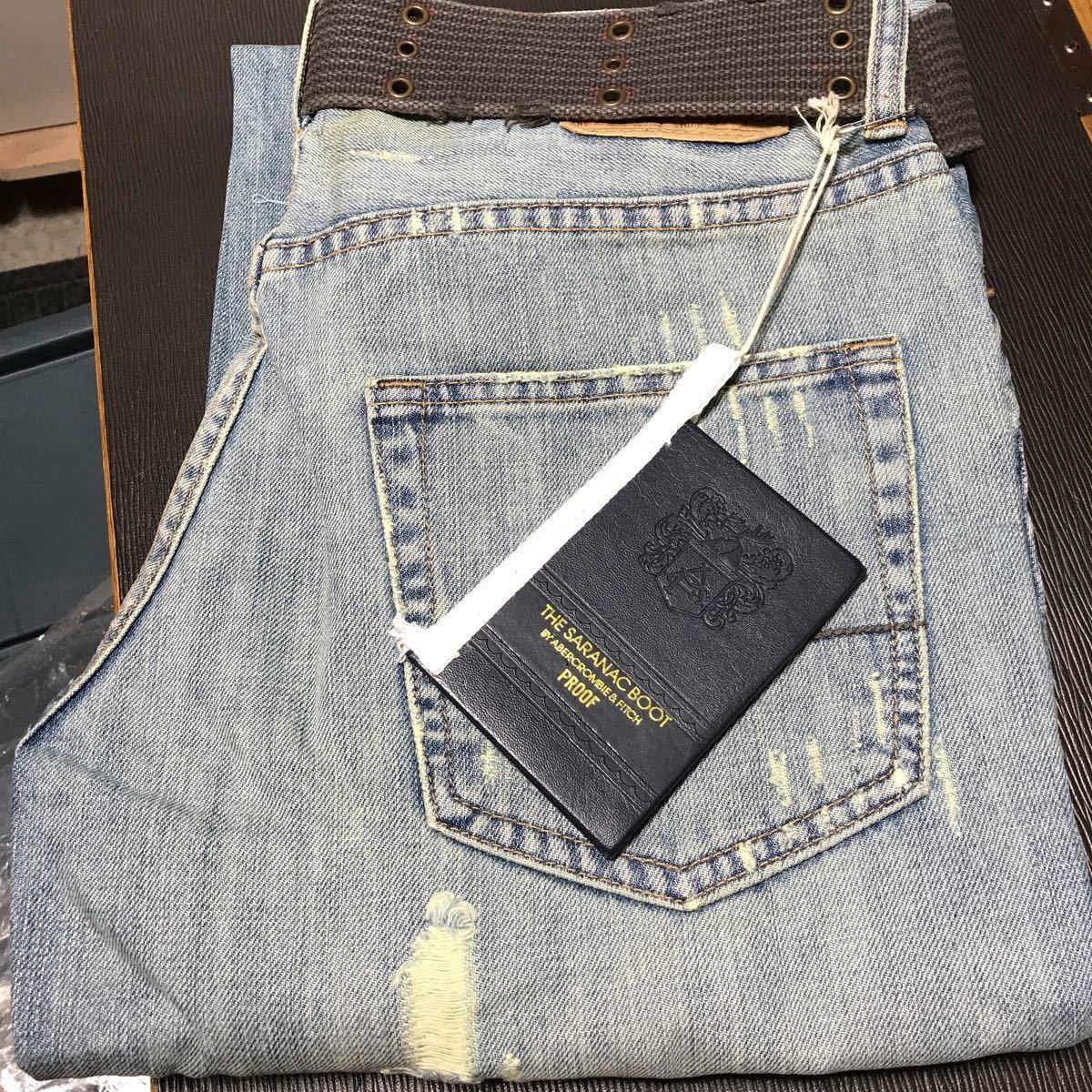 【未使用長期保管品】 ★ Abercrombie&Fitch アバクロ ダメージDENIM PANTS 32/32拍卖
