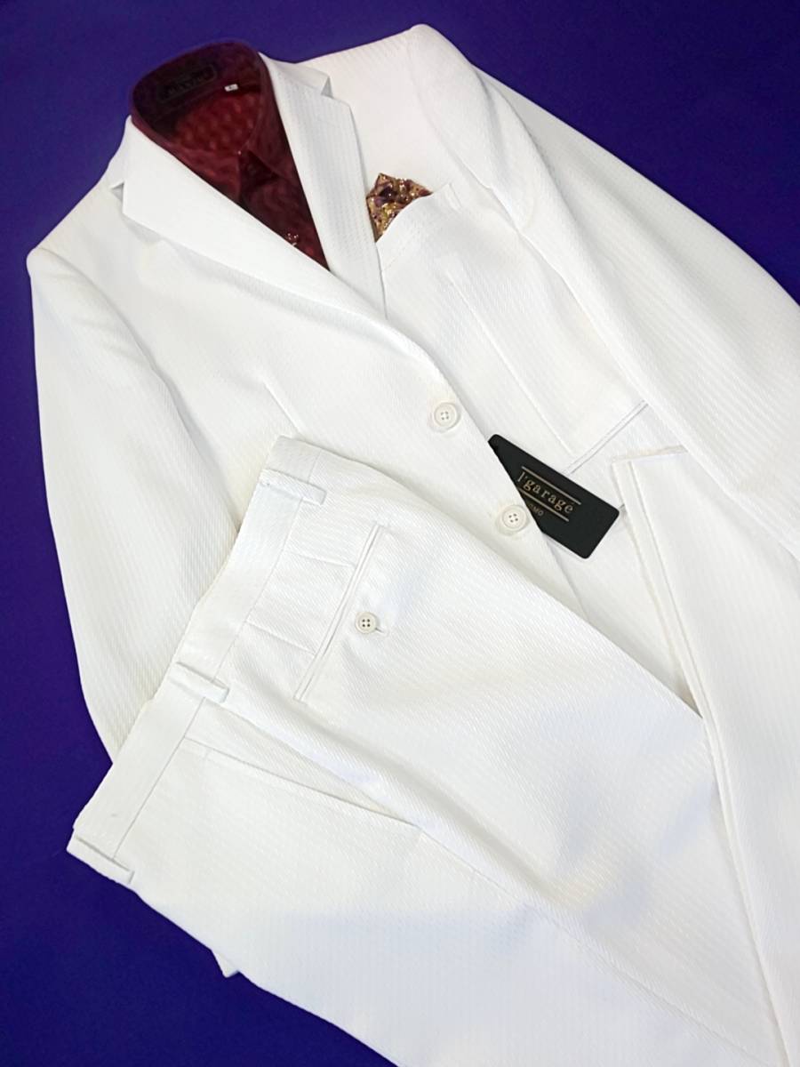 新品 SALE!! 特別価格!! 送料無料 l'garage 二ッ釦スーツ ノータック AB(L)サイズ パーティー ステージ衣装 44509-1拍卖