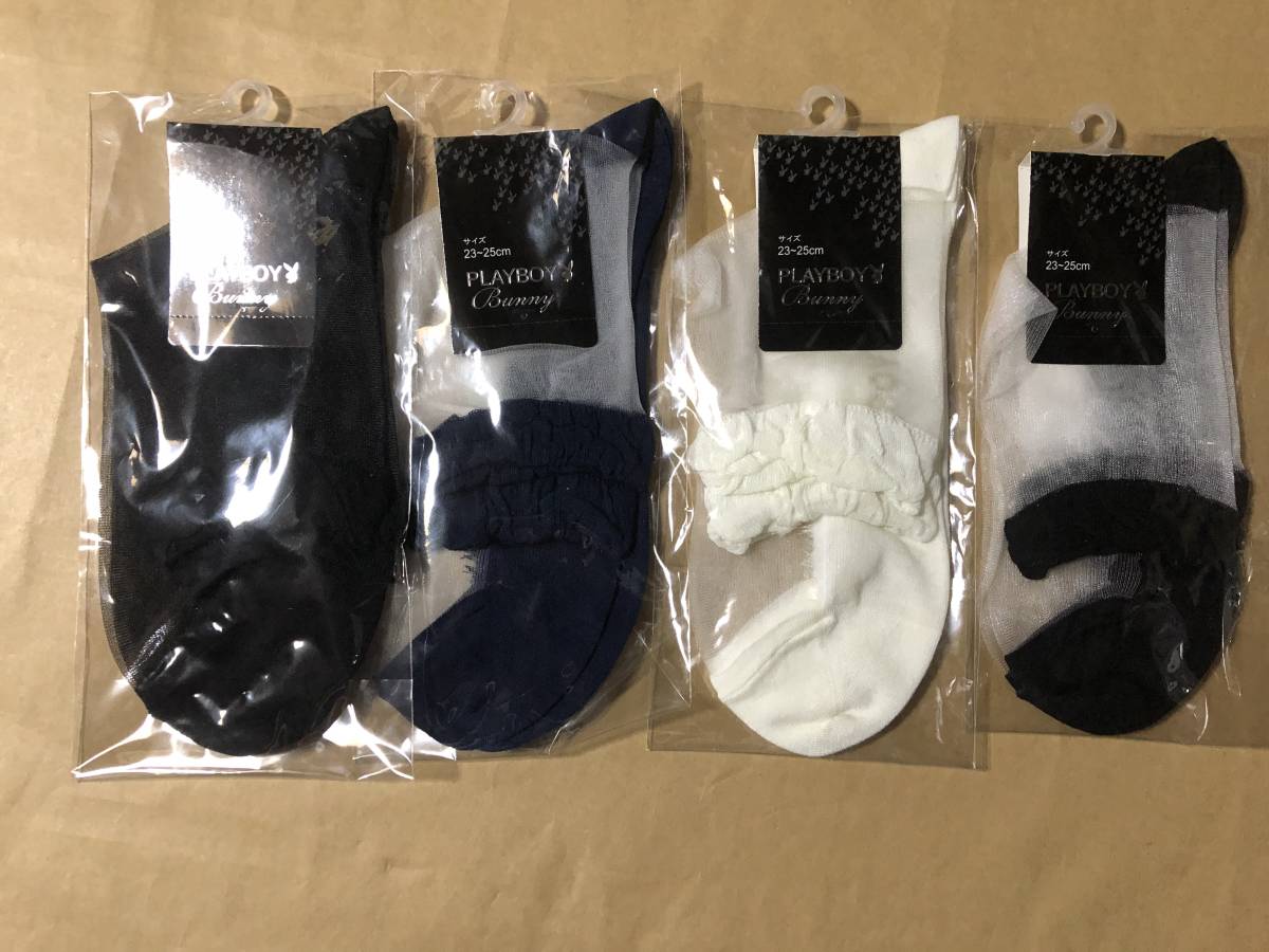 【同梱不可!】PLAY BOY 靴下 4足 ★23~25㎝拍卖