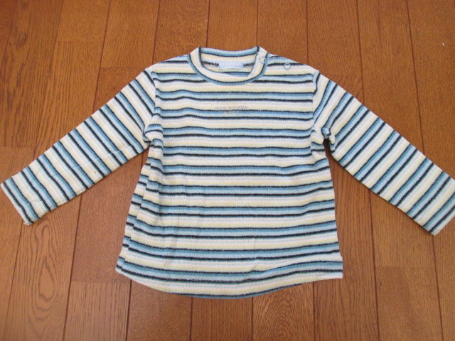 80 pom ponette 長袖ボーダー カットソー拍卖