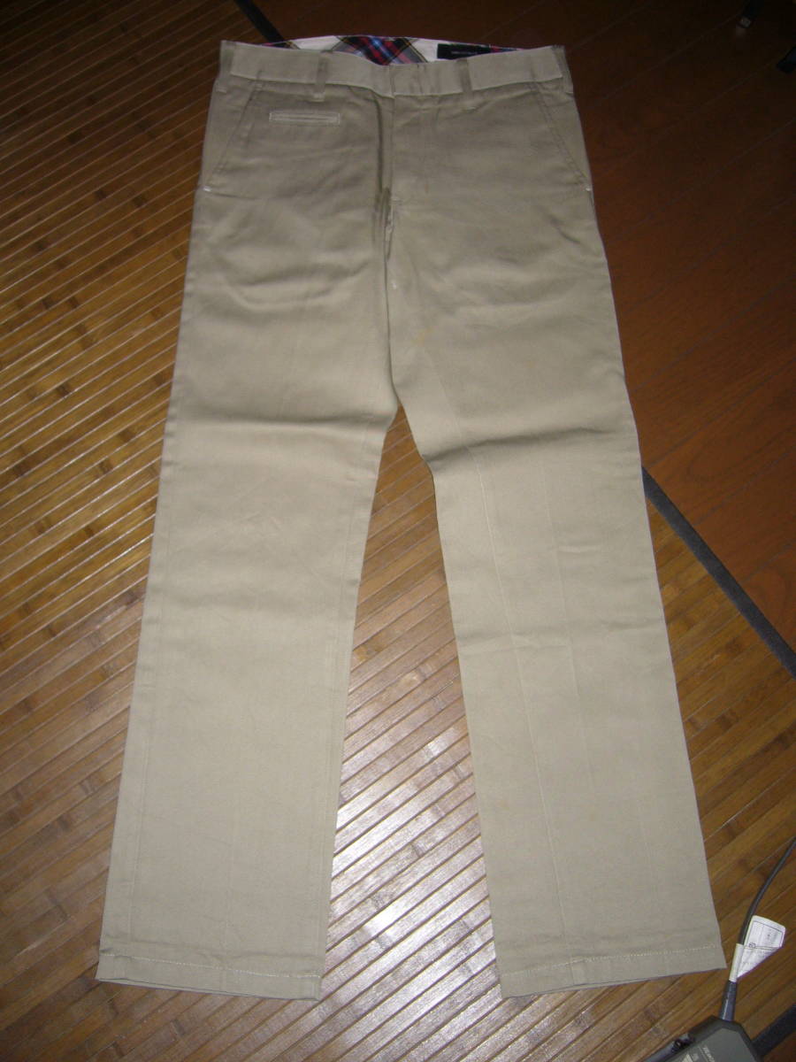 644-87♂:SHIP JETBLUF Grime effect シップスジェットブルー グライムエフェクト コラボ 綿ポリロングパンツ サイズ.M 色.ベージュ 拍卖