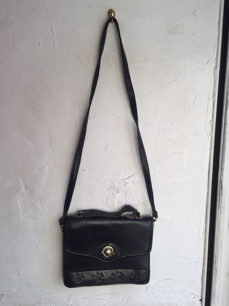 ヴィンテージ レザーショルダーバッグ レディース古着拍卖