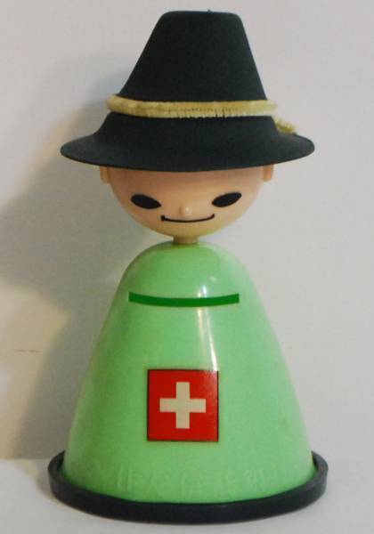 ■住友信託銀行■ 世界風俗人形貯金箱 スイス 昭和レトロ C拍卖