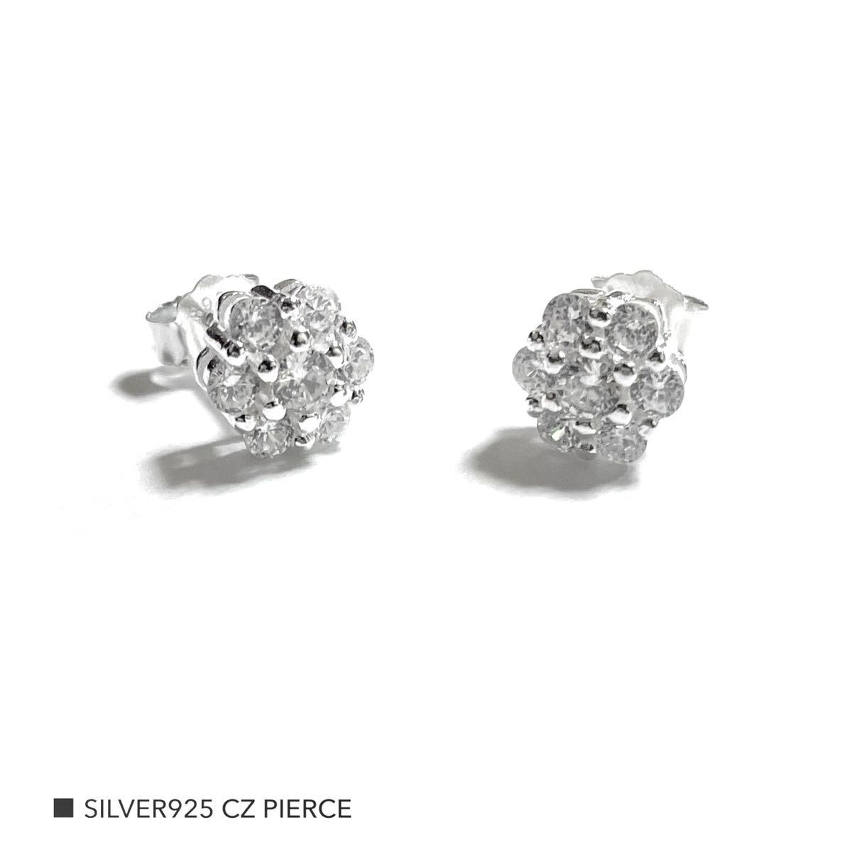 新品 シルバー925 キュービックジルコニア ピアス アクセサリー 両耳用 2個拍卖