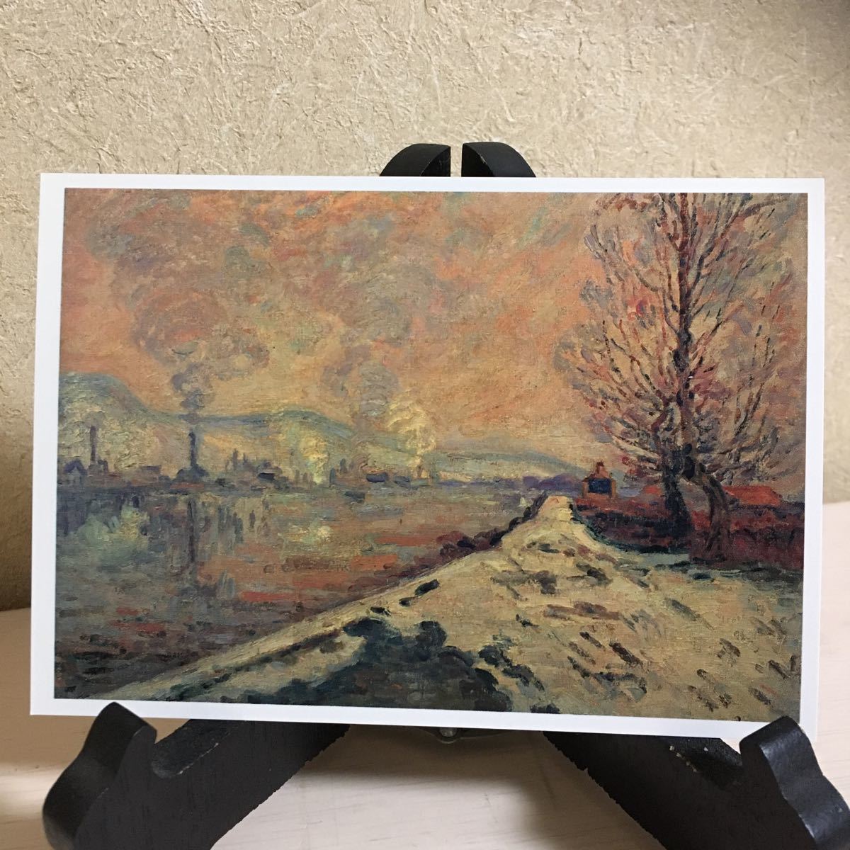 ☆古い 絵葉書 絵はがき ポストカード リヨン美術館特別展 栄光のフランス近代美術 アルマン・ギョーマン ルーアン雪どけ1900年頃 (1193)拍卖