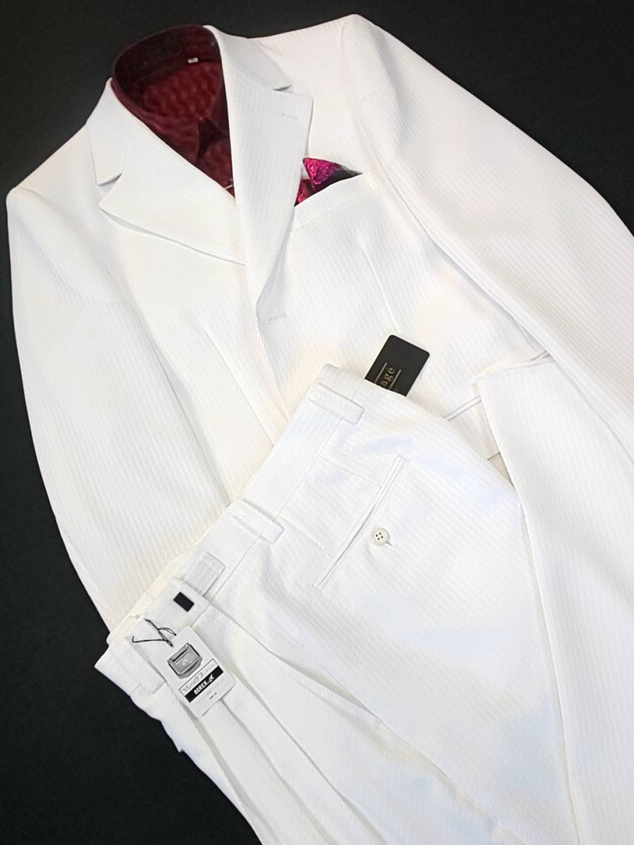 新品 SALE!! 特別価格!! 送料無料 l'garage 三ッ釦スーツ スリータック アジャスター Mサイズ ゆったり パーティー ステージ衣装 44504-1拍卖