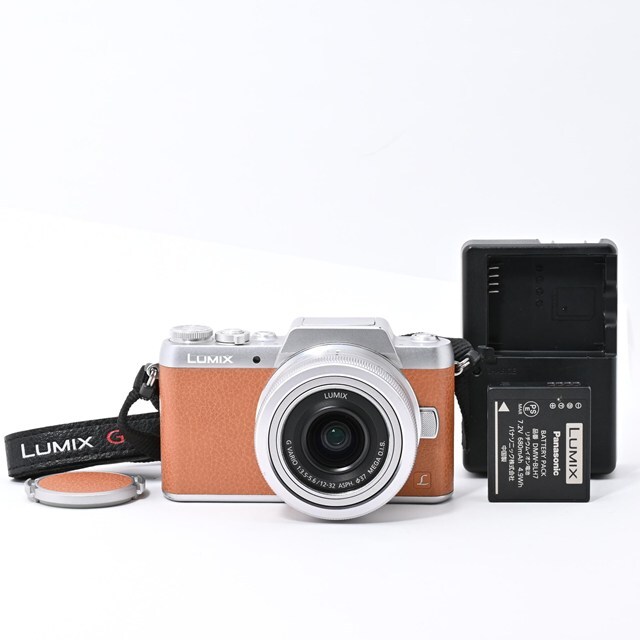 <美品> Panasonic LUMIX DMC-GF7 ブラウン レンズキット|ミラーレス一眼カメラ|1600万画素|自撮り対応拍卖