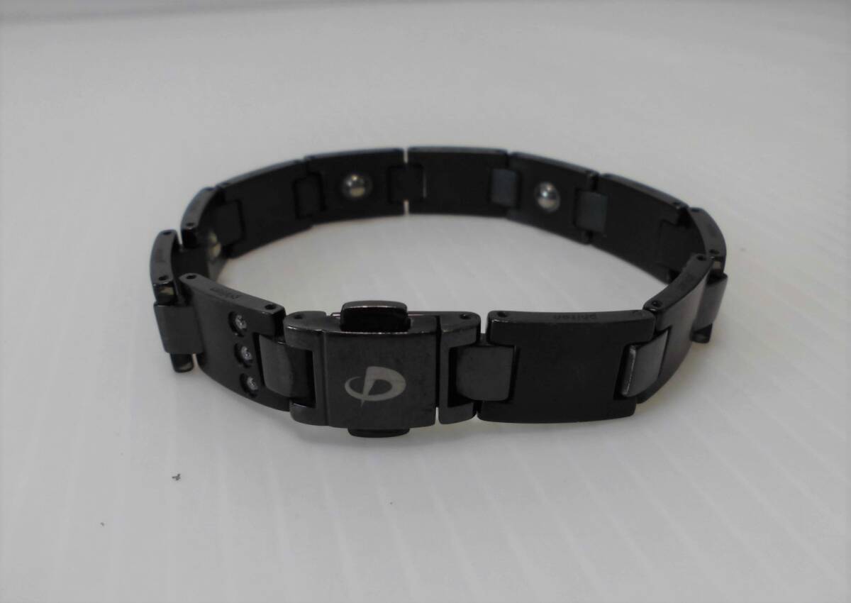 ■美品 phiten ファイテン ブレスレット メンズ ブラック 磁気ブレスレット■拍卖