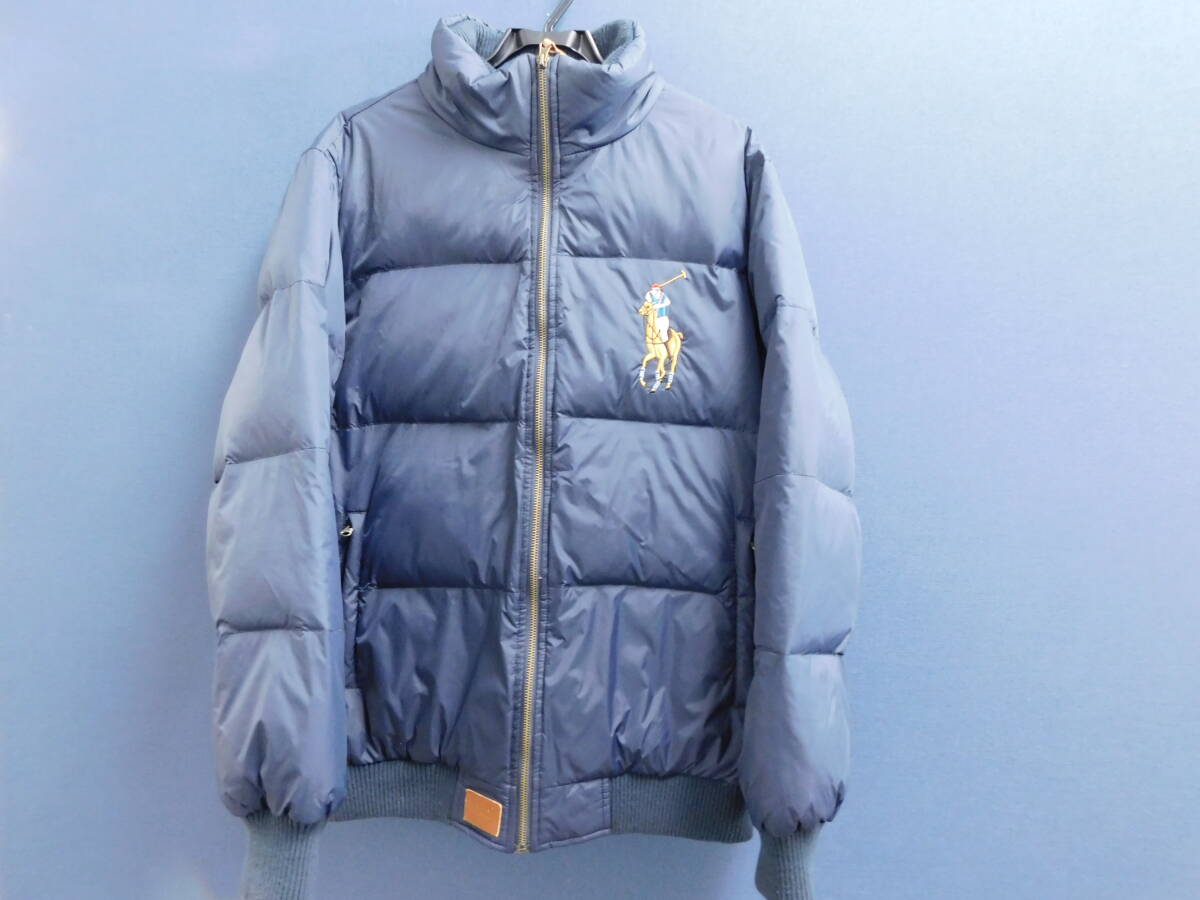 POLO RALPH LAUREN ポロ ラルフローレン ビッグポニー ダウンジャケット ネイビー XXL CUSTOM FIT 激安1円スタート拍卖