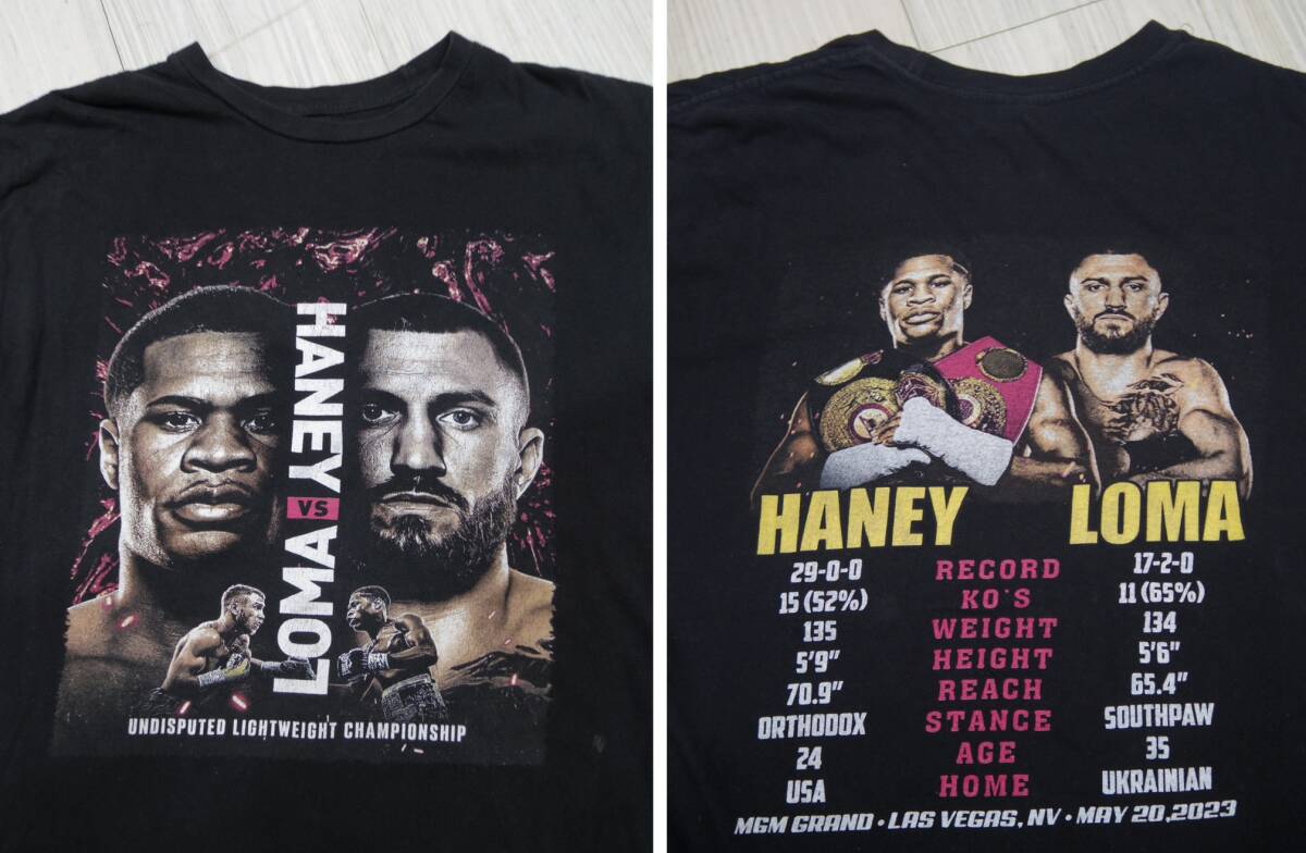 ボクシング デヴィン・ヘイニー ワシル・ロマチェンコ HANEY VS LOMA Tシャツ WBA WBC IBF WBO USA アメリカ ビンテージ Vintage ボクサー拍卖