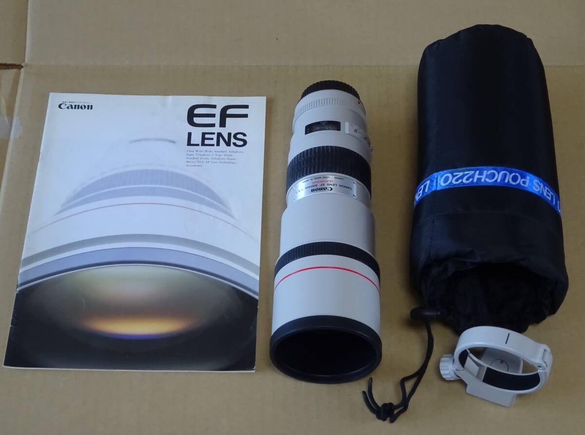 CANON キャノン レンズ EF300㎜ 1:4L ULTRASONIC レンズポーチ、三脚座、CANON EFレンズカタログ付き拍卖