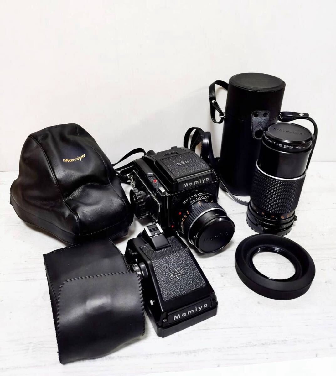 ● Mamiya M645 ● マミヤ 中判カメラ 80mm 210mm カメラ フィルムカメラ レンズ ケース付き 外観美品 まとめ売り コレクション拍卖