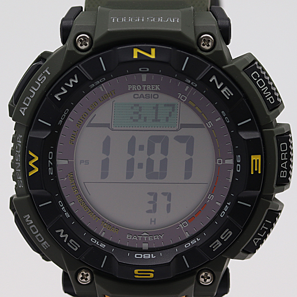 新品同様 保/箱付 稼働 カシオ プロトレック カーボン ソーラー デジタル文字盤 PRG-340-3JF メンズ腕時計 0683100 3NBT MST ABC19211拍卖