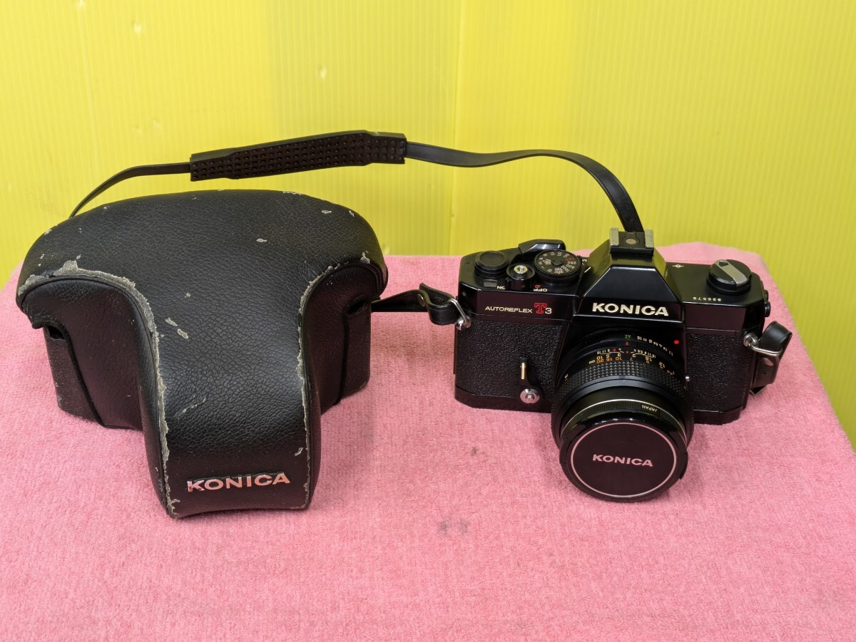 年代物 ヴィンテージ フィルムカメラ コニカ AUTOREFLEX T3 動作未確認 レストアベース中古現状品 KONICA ミノルタ 一眼レフ レトロ 70s拍卖