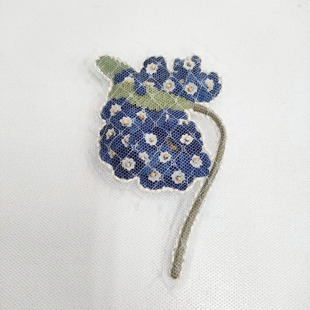 la fleur 新品 primura corsage コサージュ b2552 記憶の海 定価22000円 ブローチ ブルー ホワイト ラフルール 6-0219G 281051拍卖
