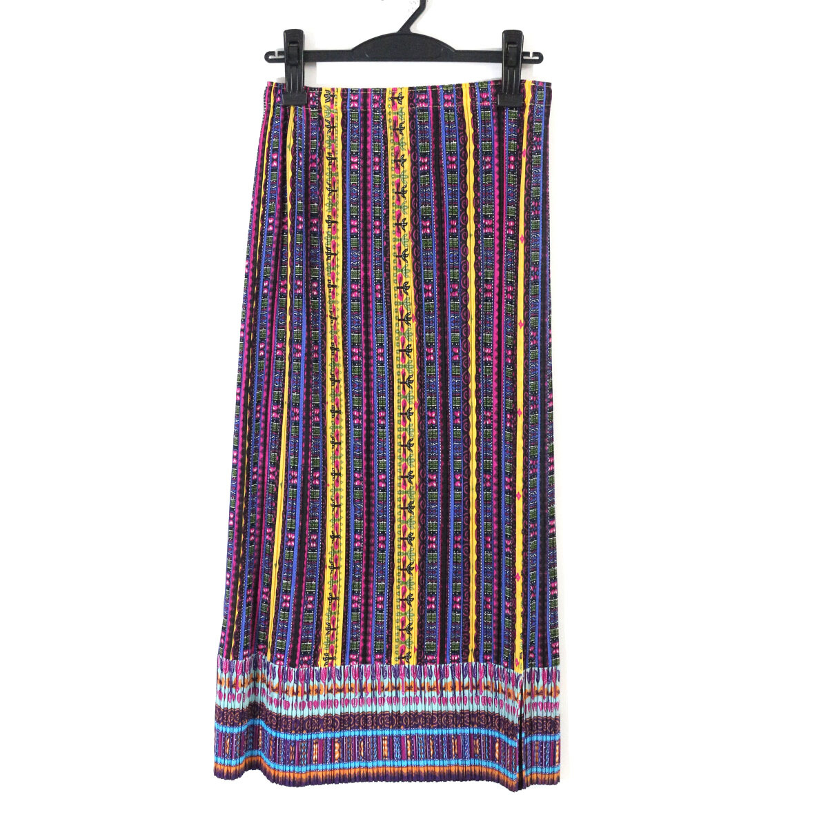 PLEATS PLEASE ISSEY MIYAKE 2004SS チロリアンテーププリントプリーツロングスカート 5 PP41-JG815 プリーツプリーズ イッセイミヤケ拍卖