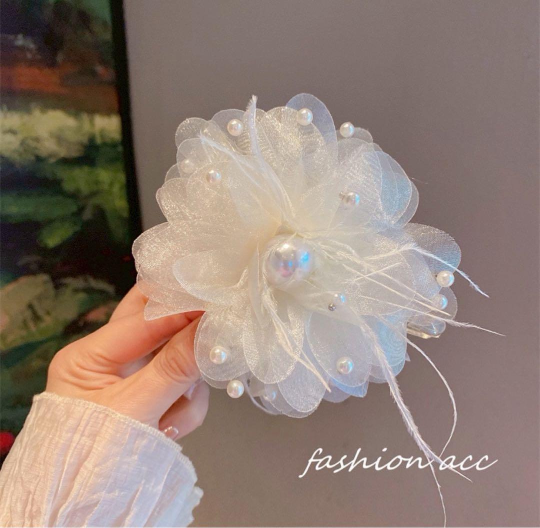 コサージュ 卒園式 パール 結婚式 ブローチ ヘアクリップ拍卖