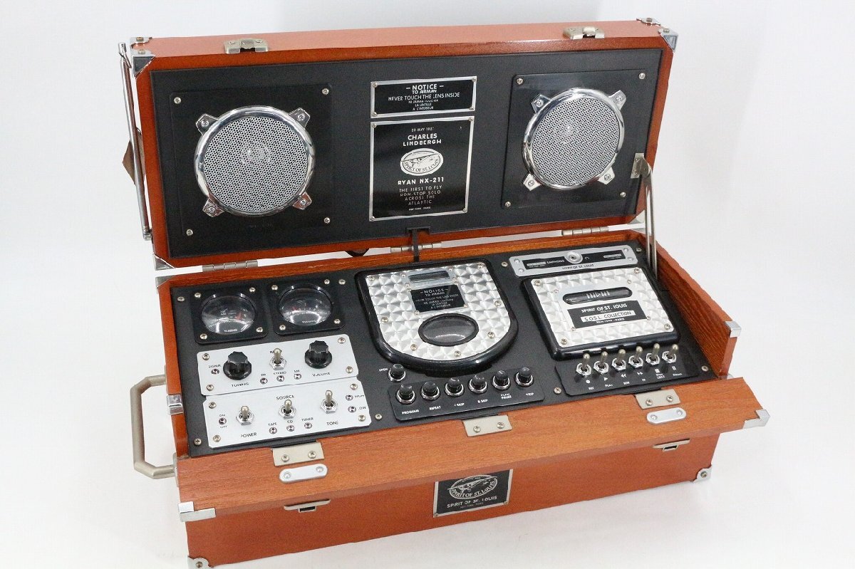 【ト長】 RYAN ライアン NX-211 SPIRIT OF ST.LOUIS FIELD CD MK.Ⅱ CDラジカセ 説明書付き 木箱レトロ風 ジャンク IC646IOC07拍卖