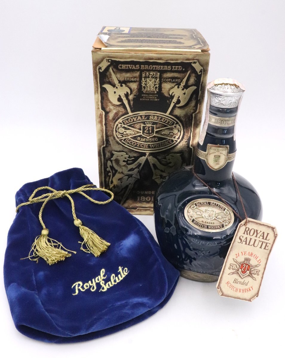 【ト酒】未開栓 ROYAL SALUTE 21年 CHIVAS シーバス ブラザーズ ロイヤル サルート 700ml 40% 1278g ウイスキー スコッチ IR000IOS37拍卖
