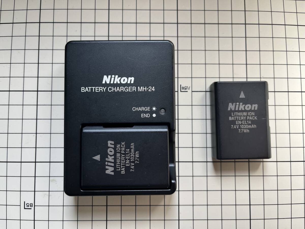 Nikon ニコン MH-24 バッテリーチャージャー(1個) + EN-EL14 対応バッテリー(2個)拍卖