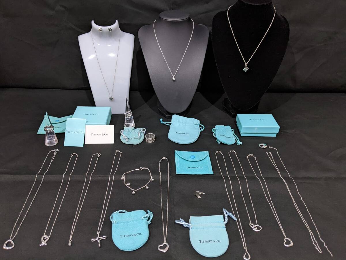 【1円~】Tiffany&Co. ティファニーまとめ 計18点 SILVER エルサペレッティ オープンハート ドロップ アトラス ブランド アクセサリー拍卖